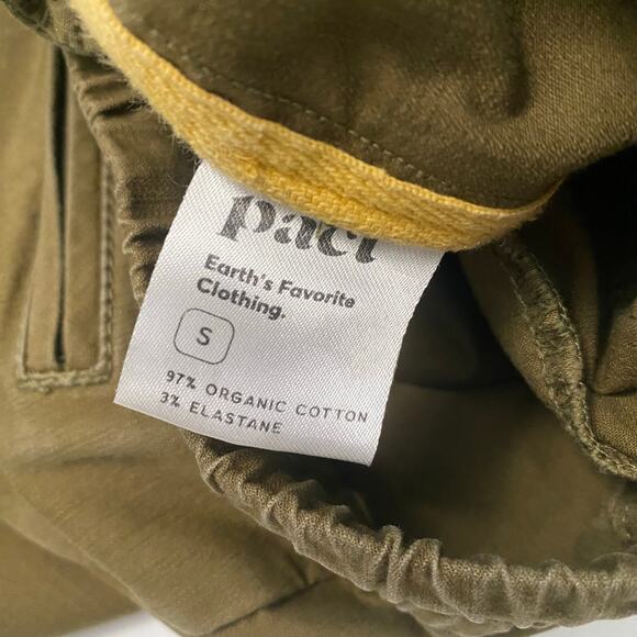 Pact Organic Cotton Daily Twill Drawstring Pants Women’s Size Small green - Picture 4 of 9